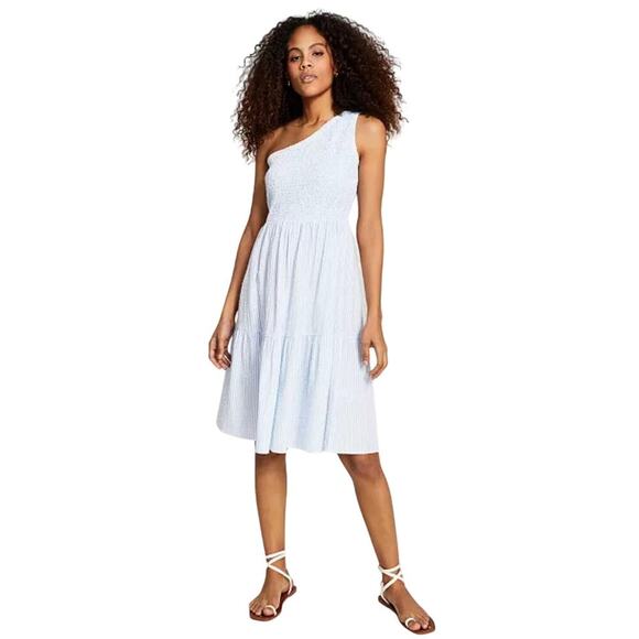And Now This
Women's Seersucker One-Shoulder Cotton Dress - Picture 1 of 1